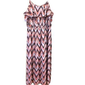 Heart Soul Chevron Print Sundress - Size 1X